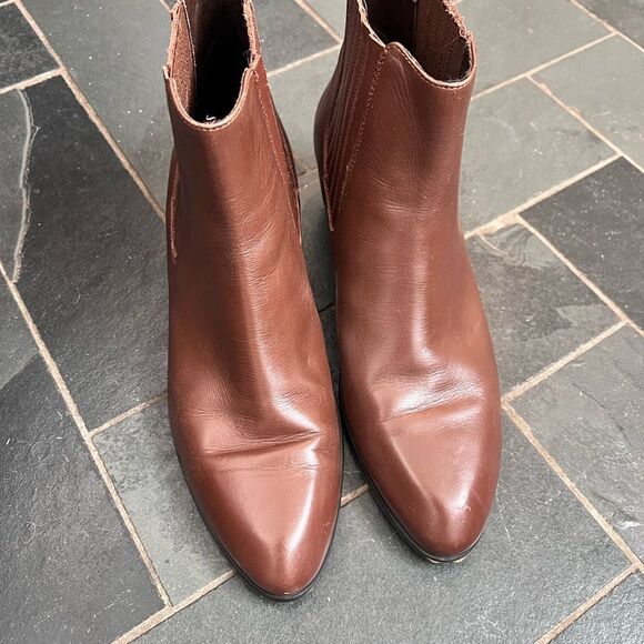 J Crew leather brown booties - Picture 4 of 8